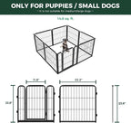 FXW Homeplus Indoor Dog Playpen with Washable Pee Pad, 24" H, 8 Panels | Calm Indoor Play Area, Super Absorbent Pad for Easy Cleanup, for Puppies & Small Dogs, Patented
