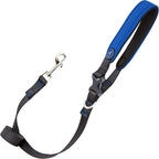Gooby Escape Free Sport Leash - Blue, 4 FT - Neoprene Dog Leash with Quick Release Buckle for Small, Medium and Large Dogs