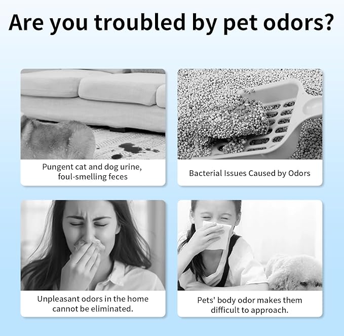 Pet Odor Eliminator Spray, for Cat & Dog Deodorizer, 16.9 fl.oz | Cat & Dog Deodorizer, Safe and non irritating, Removes Odors from Pet Secretions, Feces, Urine, For Furniture & Pet Supplies