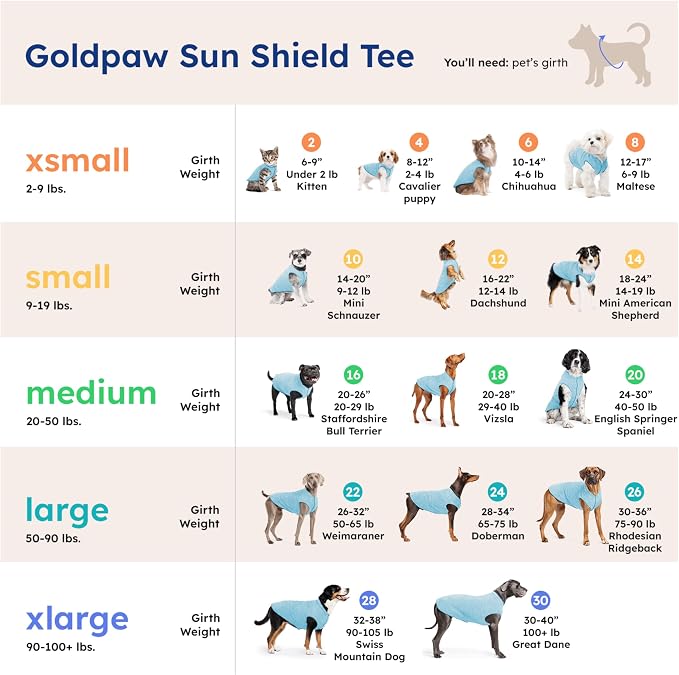 Goldpaw Dog Sun Shirt with UV Protection - Lightweight, Cooling Sun Protection Clothing for Medium Dogs - Reduce Heat Absorption - Pet Clothes Made in the USA - Machine Washable - Violet - Size 18