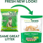 Fresh News Recycled Paper Original Pellet Cat Litter, 12 Pound, Non-Clumping, Unscented, Made in USA