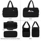 Dog Purse Carrier for Small Dog Cat Rabbit up to 13 lbs, Lightweight Portable Soft Sided Pet Purses, Quilted Puffy Tote Puppy Carrier with Large Pockets for Hiking, Travel, Vet Black
