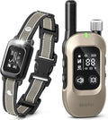 2-in-1 Dog Bark & Shock Collar – 4500FT Dog Training Collar with Remote, 3 Training Modes & LED Light, IPX8 Waterproof E Collars with Anti-Barking for Small Medium Large Dog (Titanium)