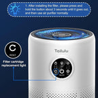 Tailulu D10 Official Air Purifier Replacement Filter（2 Pack） | H13 True HEPA Air Filter Removes Smoke, Odor, Dust, Pet Hair