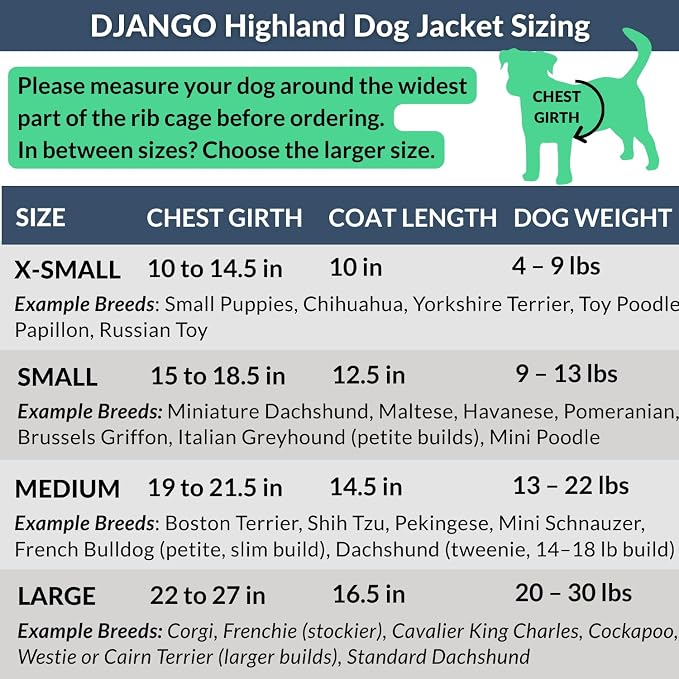 DJANGO Highland Dog Jacket & Raincoat – Water-Repellent, Lined Dog Coat with Hood, Adjustable Fit & Harness Hole – Lightweight Rain & Wind Jacket for Small & Medium Dogs up to 30 lbs (Yellow, Medium)