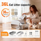 L2 Stainless Steel Litter Box (Dark Grey XL)
