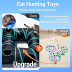 Automatic Cat Toy, Motion Activated Interactive Cat Toy Ball with Cat Tunnel, Hide and Seek Puzzle Game for Indoor Cats Kittens, Interactive Cat Toy to Relieve Boredom