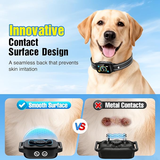 2 Pack Bark Collar, Smart Dog Bark Collar for Large Medium Small Dogs, Rechargeable Ultra-Light Training Collar with Beep Vibration, Anti Barking Device with 5-Level Sensitivity (Blackpink)