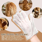 IMMHABI 50 Count Cleaning Deodorizing Pet Glove Wipes for Dogs & Cats, Hypoallergenic Dog Bath Wipes with Natural Deodorizer Persimmon Tannin, Pet Bathing Wipes for Horse Coat Care Coconut Scent