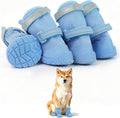 Breathable Hot Pavement Dog Shoes for Small & Medium Dogs(Blue, 4# | Adjustable Double Strap and Non-Slip Dog Boots Paw Protectors for Walking Running Hiking, Soft Comfortable Safe Easy to Wear
