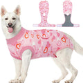 Kuoser Dog Surgery Recovery Suit, Valentine's Day Doggie Surgical Shirt for Female Male Dogs, Pet Onesies for Small Medium LargeDogs