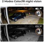 2K Cameras for Home Security,Indoor/Outdoor for Baby/Elder/Pet Monitoring with Phone app, Plug&Play,Color Night Vision,2-Way Audio&24/7 Recording,Support 128G Card (Not Included),6.56ft Wire