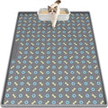 Silicone Cat Litter Mat 40" x 28" Cat Mat for Litter Box, Dark Grey | Extra Large Litter Box Mat, Waterproof Cat Litter Trapping Mat, Non-slip, Leakproof Kitty Litter Mat with Bone Pattern