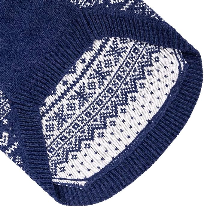 HOMIMP Dog Sweater Argyle - Warm Winter Clothes Puppy Soft Coat, Ugly Dog Sweater for Small Medium and Large Dogs, Pet Clothing Boy Girl, Blue XXS