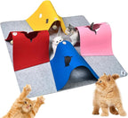 Cat Toys Tunnel for Indoor Cats, Interactive Cat Enrichment Furniture with Plush Ball for Small Animals Pets, Kittens, Rabbit Cave Accessories | 35.4" Multi-Entrance Cat Play Tunnel with Cozy Hideaway Space, Provides Enrichment, Exercise, Exploration &...