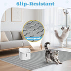 Cat Litter Mat, 47x35in Extra Large Litter Trapping Mat, Grey | XXL Cat Mat Fits 2-4 Litter Boxes, Silicone Litter Trapping Mat, Waterproof Raised Edges, Non-Slip Bottom, Easy Clean