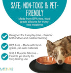 Messy Mutts Double Silicone Dog Feeder, Stainless Bowls, Medium, Copper | Non-Slip Silicone Double Dog Feeder With Two Removable Stainless Steel Bowls For Food And Water