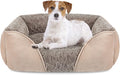 INVENHO Medium Dog Bed for Large, Small Dogs - Rectangle, Washable, Orthopedic, Soft, Calming, Durable Pet Cuddler with Anti-Slip Bottom (M: 25"x21"x8")