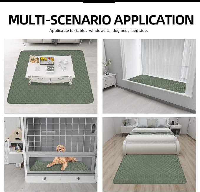 Easy-Going Sectional Couch Covers for Dogs L Shape Sofa Cover Reversible Sofa Slipcover Chaise Lounge Cover Furniture Protector Cover for Pets Dog Cat (42 x 52 inches, Greyish Green/Greyish Green) | Greyish Green, Soft Sofa Slipcover For Dogs, Fits Lef...