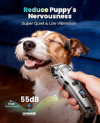 oneisall Dog Clippers for Grooming Thick Heavy Coats | Low Noise,Rechargeable Cordless,Detachable Stainless Steel Blade,IPX7 Waterproof,10 Guide Combs,for Thick/Double/Curly Hair