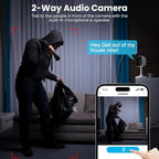 AMOROM Indoor Security Camera, Baby/Kids/Elderly/Dog/Cat Camera | AI Smart Detection & Alarm, 2-Way Audio, Night Vision, 2.4G WiFi App Control, Cloud & SD Card Storage, 1 Pack