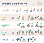 Goldpaw Dog Sun Shirt with UV Protection - Lightweight, Cooling Sun Protection Clothing for Large Dogs - Reduce Heat Absorption - Made in the USA - Machine Washable - Ocean Blue - Size 26