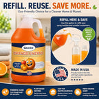 Multi-Purpose Probiotic Enzyme orange Cleaner, 1 Gallon (128 oz.) - Pet Stain and Odor Remover - Concentrated - Professional & Home Strength Drains, Floors, Bathrooms, Toilets Trash Can, Made in USA