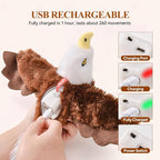 LIFLIX Flappy Bird Cat Toy, Interactive Flapping & Chirping Cat Toys for Indoor Cats, Rechargeable Cat Toys with Catnip, Touch Activated, Floppy Eagle NO Flying