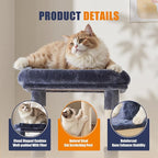 63 Inch Large Cat Tree Tower for Indoor Cats, Dark Grey | Multi-Level Tall Cat Tree Tower with Condo, Perch, Sisal Scratching Posts Board and Hammock, Dangling Balls