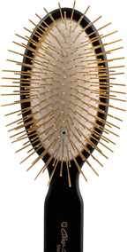 Chris Christensen 35mm Pin Dog Brush, Gold Series, Groom Like a Professional, 30% More Gold-Plated Stainless Steel Pins, Perfect for Fragile Coats, Ground and Polished Tips, Made in Germany