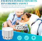 Potchen Disposable Dog Bowls Small Pet Feeding Dishes,16 oz | Printed Pattern Dishes, for Small Pet, Paper Food Travel Bowls, for Feeding Dogs and Cats