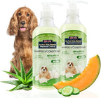 All Stages Natural Dog Shampoo and Conditioner Set with Aloe Vera pH-Balanced Dog Grooming Shampoo and Conditioner for Dogs, Tear-Free Moisturizing Dog Shampoo, 26.4 Oz (Pack of 2)