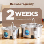 GROOKPET Dog Water Fountain Filters: 16 Dog Fountain Filters - Pet Water Fountain Filters Replacement - Including 8 Filters + 8 Sponges - Suitable for GROOKPET Dog Water Fountain for Large Dogs