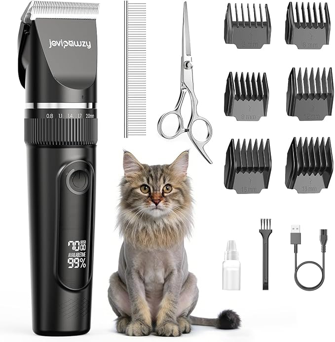 Cat Clippers for Matted Long Hair,Low Noise Cordless Pet Grooming Trimmer