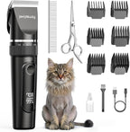 Cat Clippers for Matted Long Hair,Low Noise Cordless Pet Grooming Trimmer