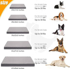 KSIIA Orthopedic Dog Bed for XL Dogs with Waterproof Lining,Dark Grey,47x29 | Deluxe Soft Plush Dog Crate Bed, Washable Pet Mat with Removable Cover&Egg Crate Foam for Extra Large Dogs Sleeping&Relaxing