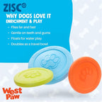 WEST PAW Zogoflex Zisc Dog Flying Disc, High Flying Aerodynamic Disc for Dogs Puppy – Lightweight, Floatable Disc for Fetch, Tug of War, Catch, Play – Doubles as Food/Water Bowl, Large 8.5", Glow