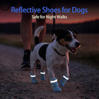 MIGOHI Reflective Dog Shoes for Small Dogs,Small Dog Boots & Paw Protectors for Summer Hot Pavement Hardfloors with Anti Slip Waterproof Rubber Grip Sole,Dog Booties for Indoor Outdoor Walking Running
