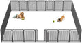 40 Inch Dog Playpen Outdoor, 28 Panels Puppy Playpen Heavy Duty Dog Play Pen Indoors, Rust Resistant Dog Pen for Large/Medium/Small Dogs, Dog Fence for RV Camping