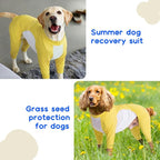 ROZKITCH Dog Sun Shirt UV Protection, 2-in-1 Flexible Coverage Dog UV Shirt for Heat Management, Breathable Mesh and Cool Silk Touch Material Keep Pet Cooling Summer Smooth Pajamas Yellow XL