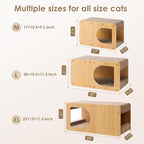 EHEYCIGA Cardboard Cat Scratcher House, 23-Inch Cat Scratch pad, Brown | Cat Scratching Board for Indoor Cats, High-density Corrugated Paper, Multi-function, Anti-scratch, Easy Install, Extra Large