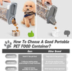 Dog Cat Food Storage Container with Cup (Dark Gray, 5L) | Pet Food Pourable Container Airtight with Large Spout, BPA-Free Plastic Food Dispenser for Pet Food, Bird Seed, Rice, Flour