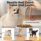 Dog Teeth Cleaning Powder - Plaque & Tartar Control, Breath Fresheners | With Natural Seaweed, Probiotics, Vitamins, Turmeric & Enzymes for All Dogs & Cats (Chicken Flavor, 75 Scoops)