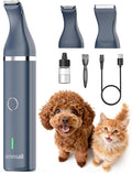 oneisall Dog Paw Trimmer, Small Dog Clippers with Double Blades (Teal) | Low Noise, Gentle Skin-friendly Design, Cordless Precision Pet Hair trimmer for Grooming, for Paws, Eyes, Ears, Face, Rump