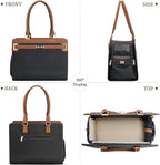 2-in-1 Stylish Dog Purse Carrier Soft-Sided Carriers Travel Tote Bag for Small Dogs Cats, Fashion Foldable Pet Bag for Puppies Small Animals with Pockets (Black+Brown, 15" L x 7.5" W x 12.2" H)
