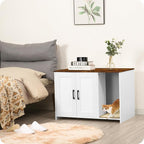 DWANTON Litter Box Enclosure, Wooden Cat Washroom Indoor, 27.6", 107WVV