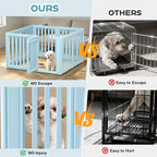 Dog Playpen, Clear Dog Pen, Dog Pen Indoor, Easy to Install and Remove Dog Play Pen, Puppy Playpen Suitable for Dogs, Cats,Dog Playpen Indoor (Blue, 30.3 inch Height, 8 Panels)