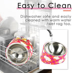 Super Design Mess Free 15° Slanted Bowl for Dogs and Cats, Tilted Angle Bulldog Bowl Pet Feeder, Non-Skid & Non-Spill, Easier to Reach Food