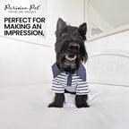 Parisian Pet Preppy Boy Polo Dog Shirt – Classic Cotton Pet Apparel with Collar - Soft Breathable Puppy T-Shirt - Cute Trendy Dog Clothes - Ideal Summer Clothes for Large Dogs - Shirts for Dogs Boy
