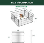 FXW MiniPaws Dog Playpen, Indoor, Yard & RV Camping, 20" H, 8 Panels | Portable, Expandable Layout, Tool-Free Setup, For Puppies & Small Dogs